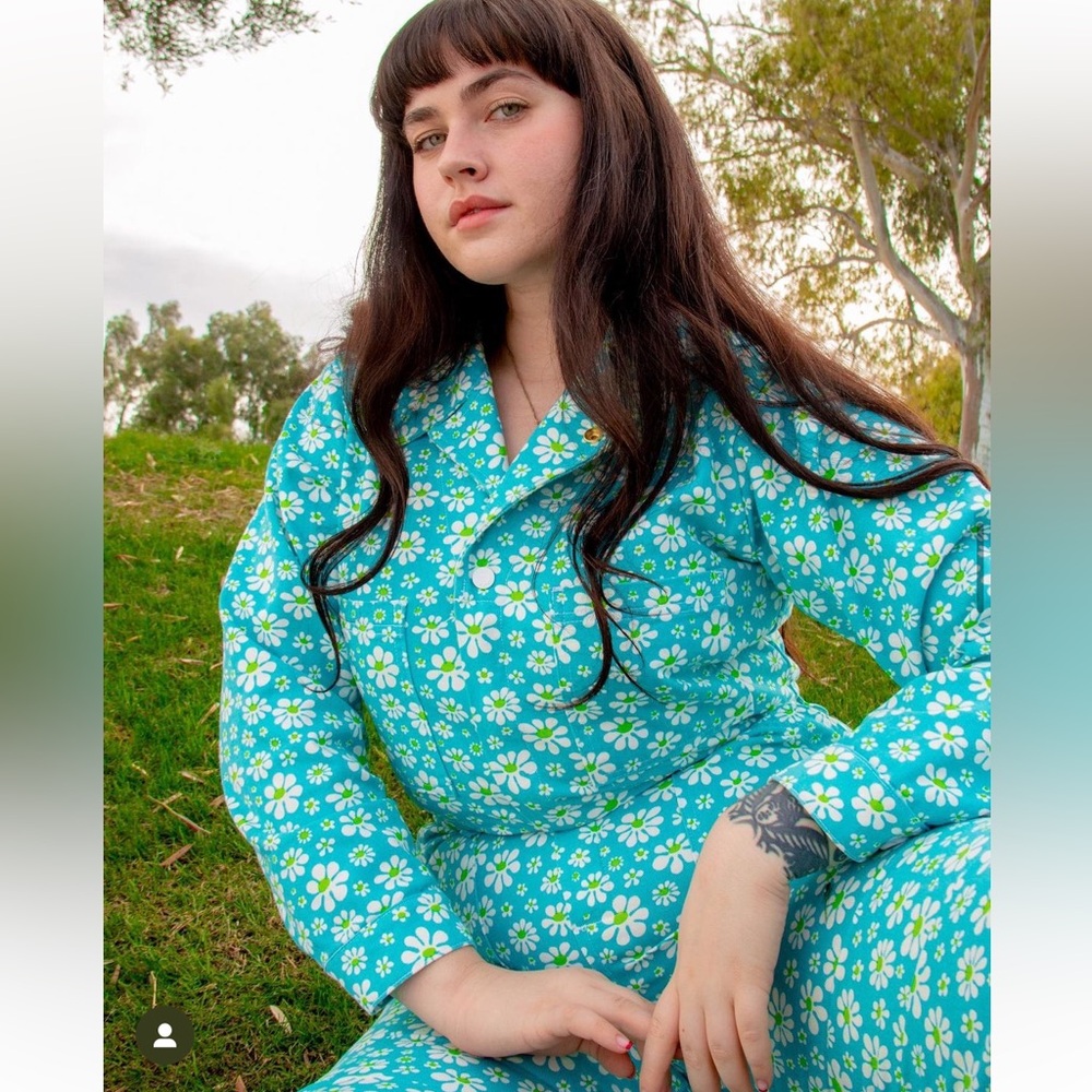 NWOT Big Bud PresS ‘Lazy Daisy’ Long Sleeve Jumpsuit Size XXS